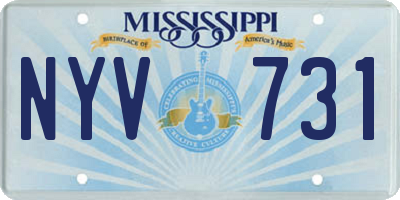 MS license plate NYV731