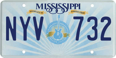 MS license plate NYV732