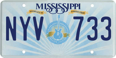 MS license plate NYV733