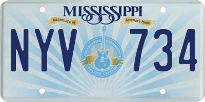 MS license plate NYV734