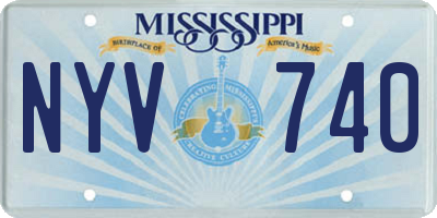 MS license plate NYV740