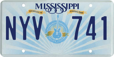 MS license plate NYV741