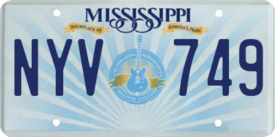 MS license plate NYV749