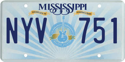 MS license plate NYV751