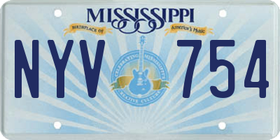 MS license plate NYV754