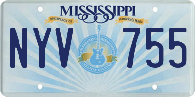 MS license plate NYV755