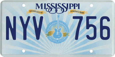 MS license plate NYV756