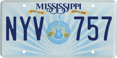 MS license plate NYV757