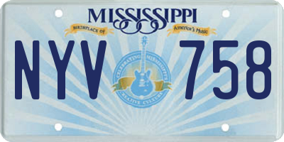MS license plate NYV758