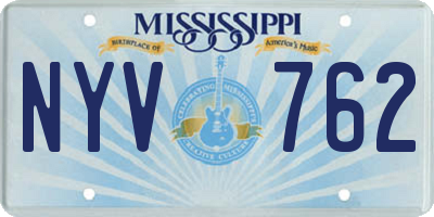 MS license plate NYV762