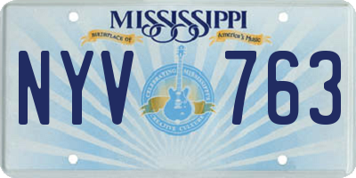 MS license plate NYV763