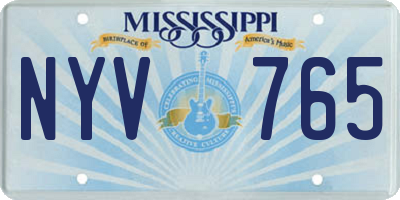 MS license plate NYV765
