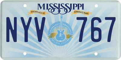 MS license plate NYV767