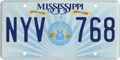 MS license plate NYV768
