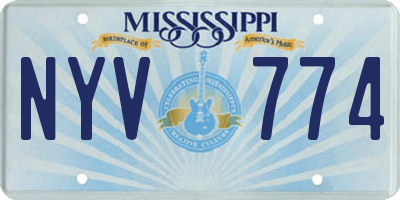 MS license plate NYV774