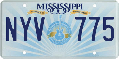 MS license plate NYV775