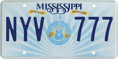 MS license plate NYV777