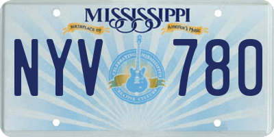 MS license plate NYV780