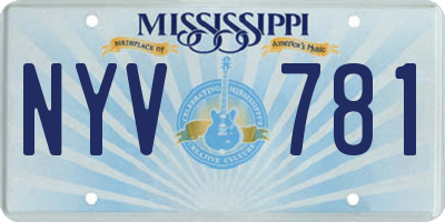 MS license plate NYV781