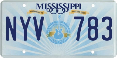 MS license plate NYV783