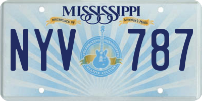 MS license plate NYV787