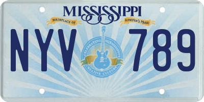 MS license plate NYV789