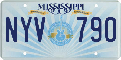 MS license plate NYV790