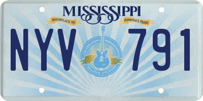 MS license plate NYV791
