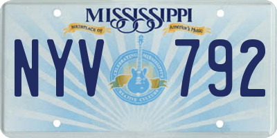 MS license plate NYV792
