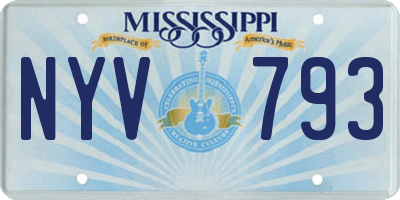 MS license plate NYV793