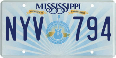 MS license plate NYV794