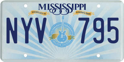 MS license plate NYV795