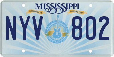 MS license plate NYV802