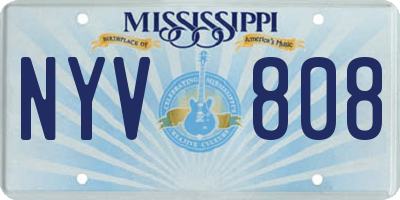 MS license plate NYV808