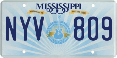 MS license plate NYV809