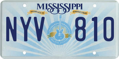 MS license plate NYV810