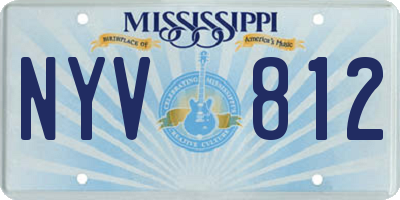 MS license plate NYV812