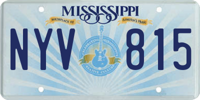 MS license plate NYV815