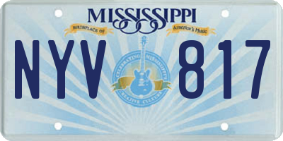 MS license plate NYV817