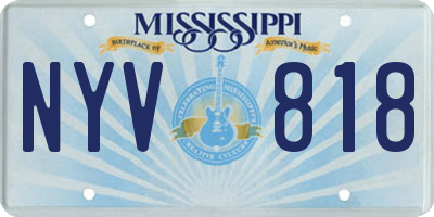 MS license plate NYV818