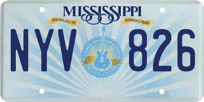 MS license plate NYV826