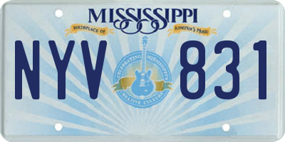 MS license plate NYV831