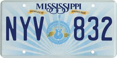 MS license plate NYV832