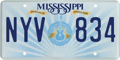 MS license plate NYV834