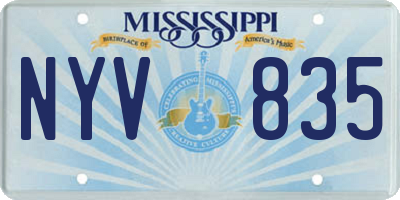 MS license plate NYV835