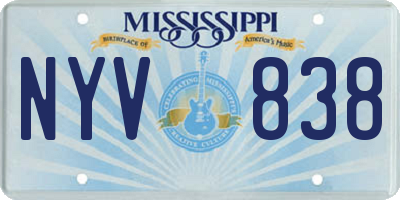 MS license plate NYV838
