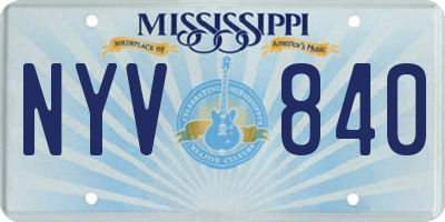 MS license plate NYV840