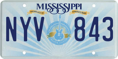 MS license plate NYV843