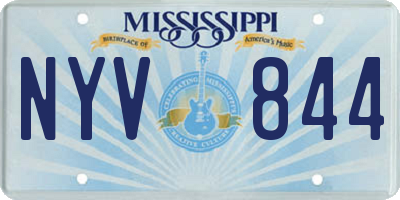 MS license plate NYV844
