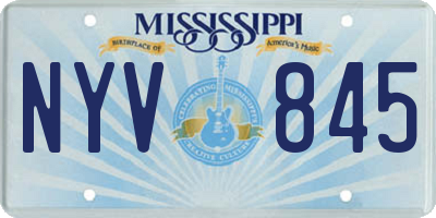 MS license plate NYV845